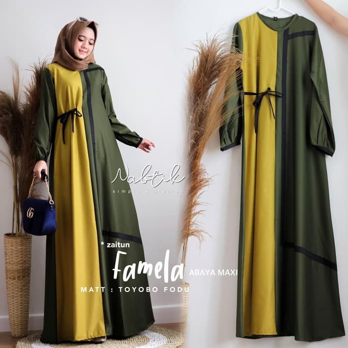 Dress Muslim Gamis Wanita Murah Dewasa Kekinian Terbaru 2021 Syari KM966 Gaun Pesta Shisa Cewek