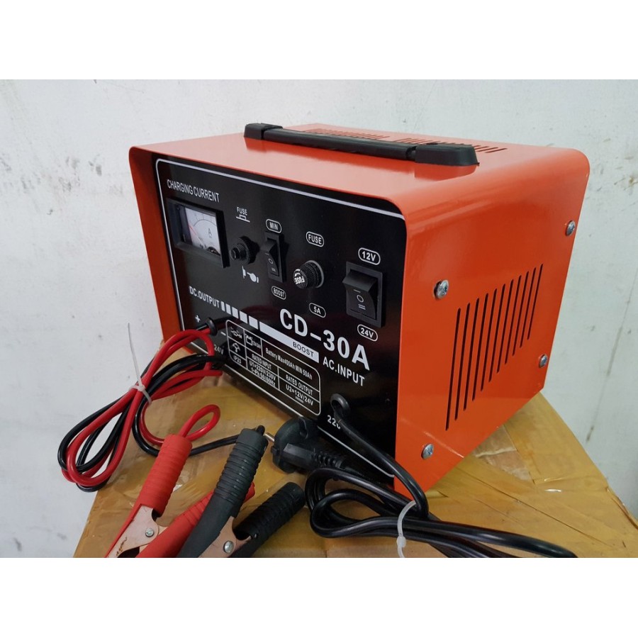 Pengecas Aki 30A Ampere Amper Charger Baterai Aki Cas Casan Accu 12v &amp; 24v Baterai Mobil Motor