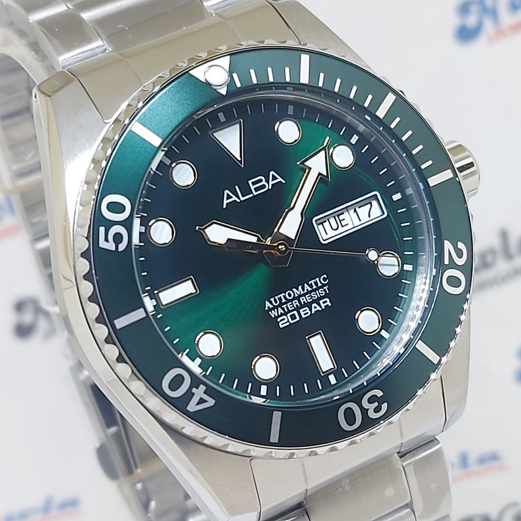 Alba Automatic AL4287X1 Green Dial - Jam Tangan Pria AL4287