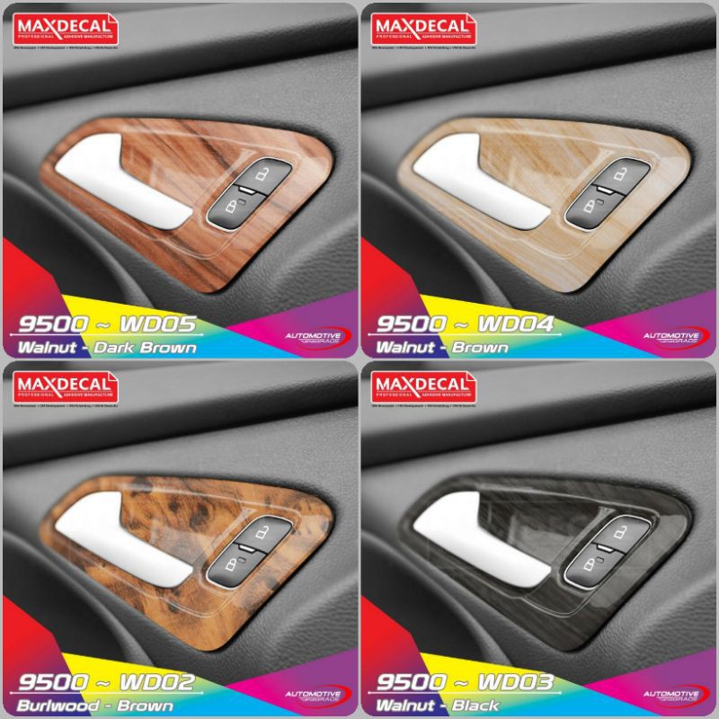 RC60A SKOTLET KAYU GLOSY STIKER MOBIL MOTIF KAYU SKOTLET KAYU GLOSY L50CM x P 1 METER