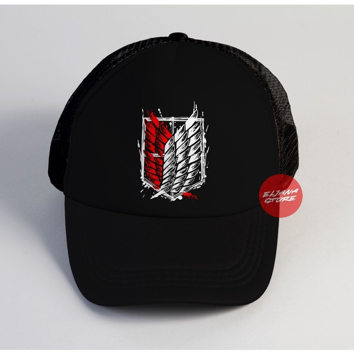 AOT / Topi Anime / Demon Slayer / Topi Jaring Distro / Topi Premium / Topi Sablon / Elcustom