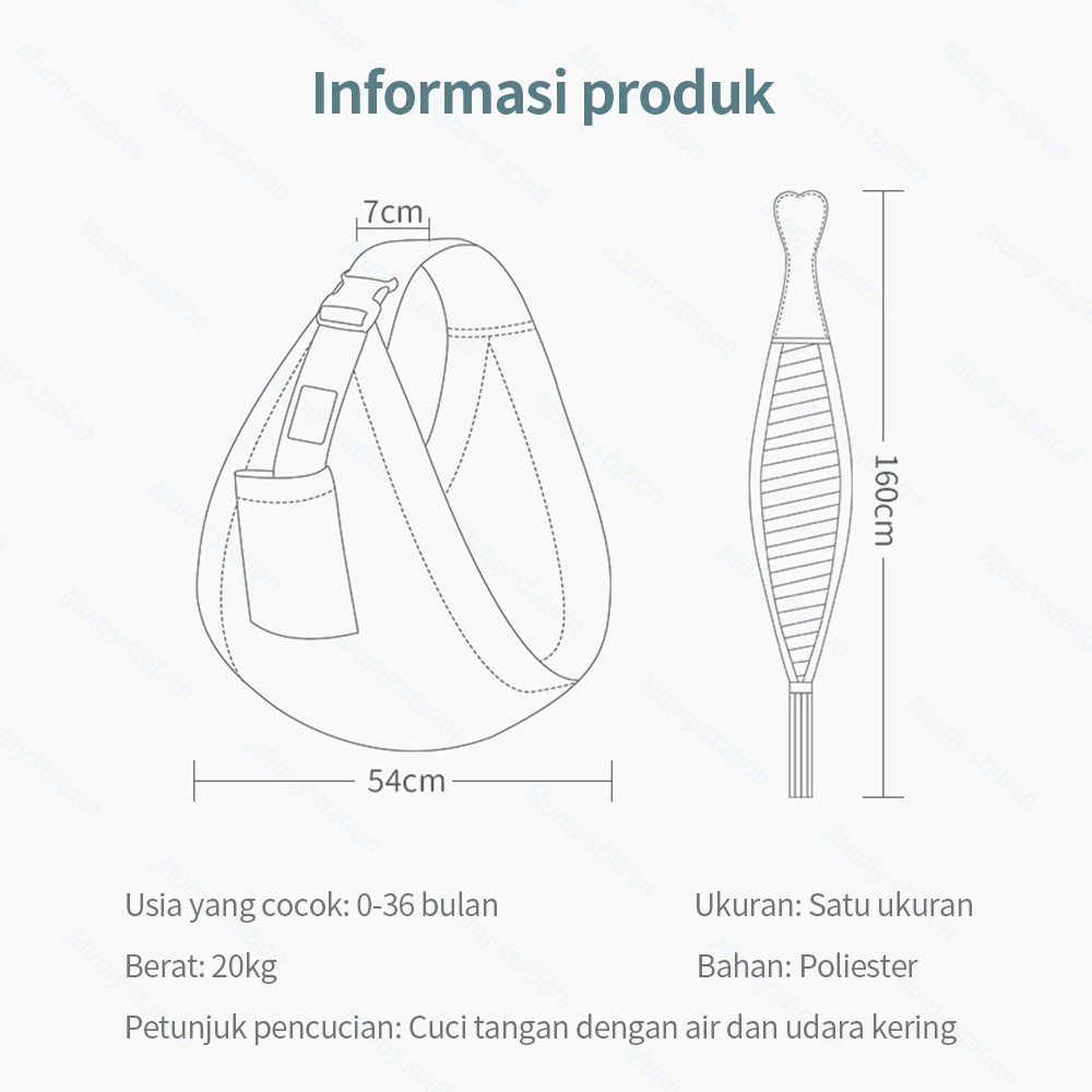 Mumystation  Multifungsi gendongan bayi / gendong bayi / baby carrier