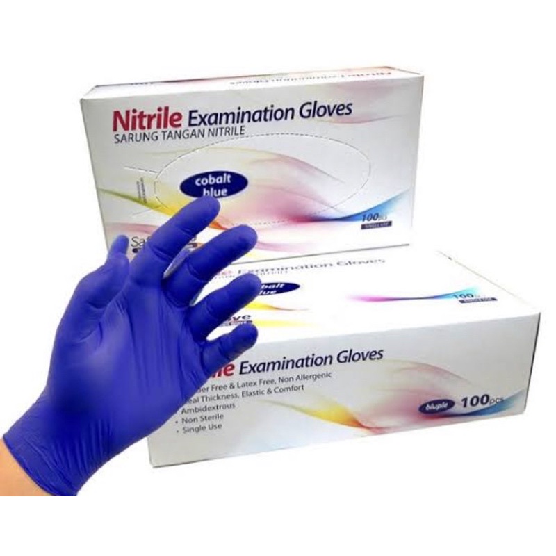 HANDSCON SAFEGLOVE NITRILE WARNA BOX / SARUNG TANGAN NITRILE