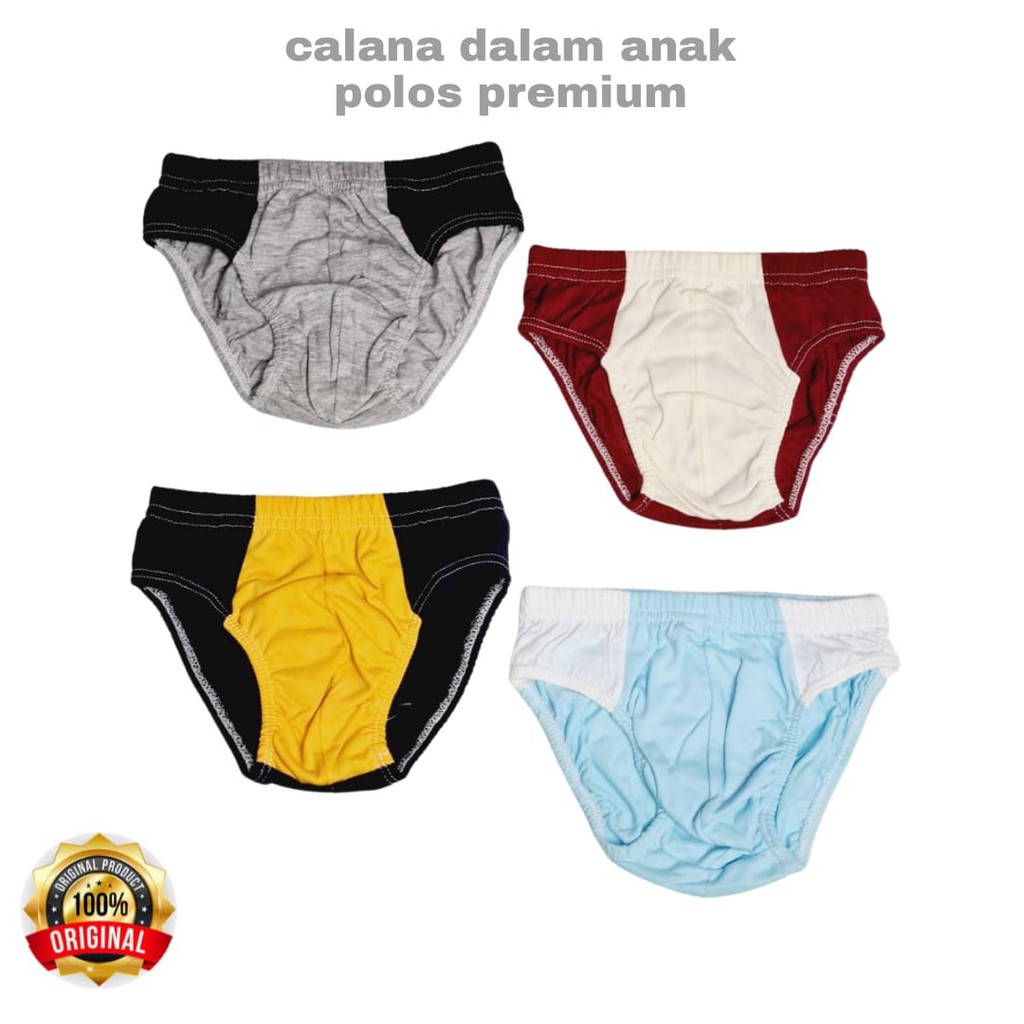 MOMS_ Celana Dalam Anak Cowok Laki Laki / Multicolour / Polos / Tebal / CD Anak Katun Murah