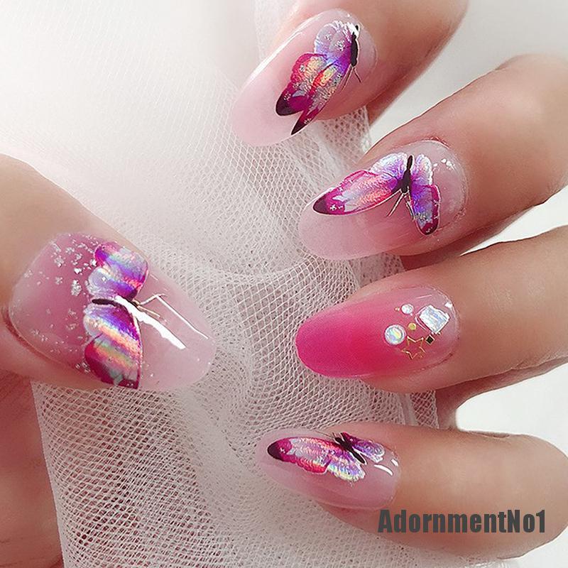 (Adornmentno1) Stiker Kuku Diy Untuk Nail Art