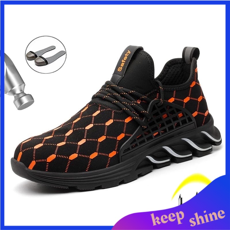 Sepatu Safety Pria Import Work Safety Boots Steel Toe Cap Work Boots Safety Shoes Breathable Work Sh