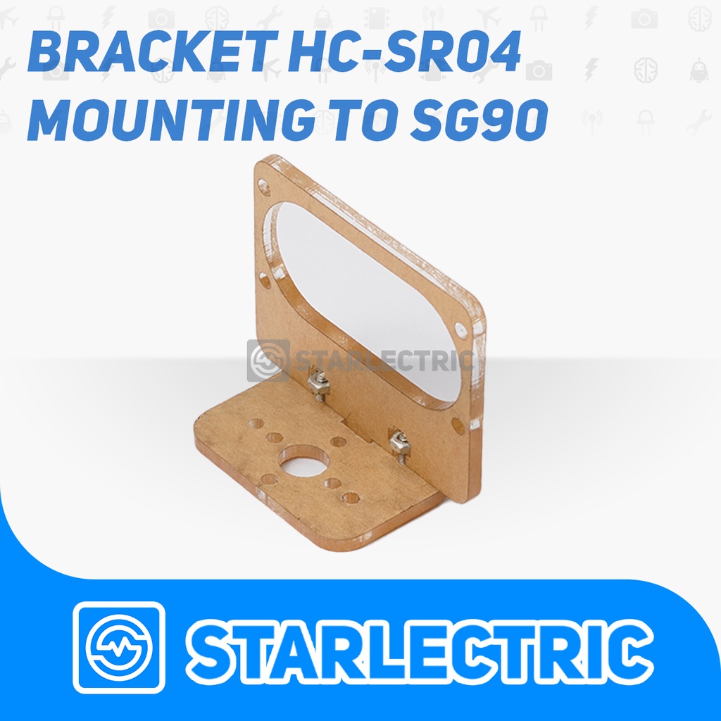 Bracket HC-SR04 Mounting Ultrasonic SR04 Holder to SG90 Robot Acrylic