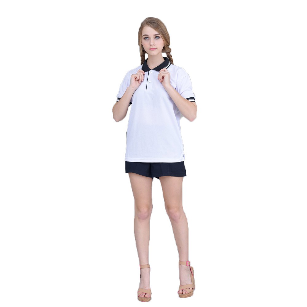 Kaos wangki kerah lengan Pendek Wanita Basic Simpel Elegan - XSHOP PoloGirl