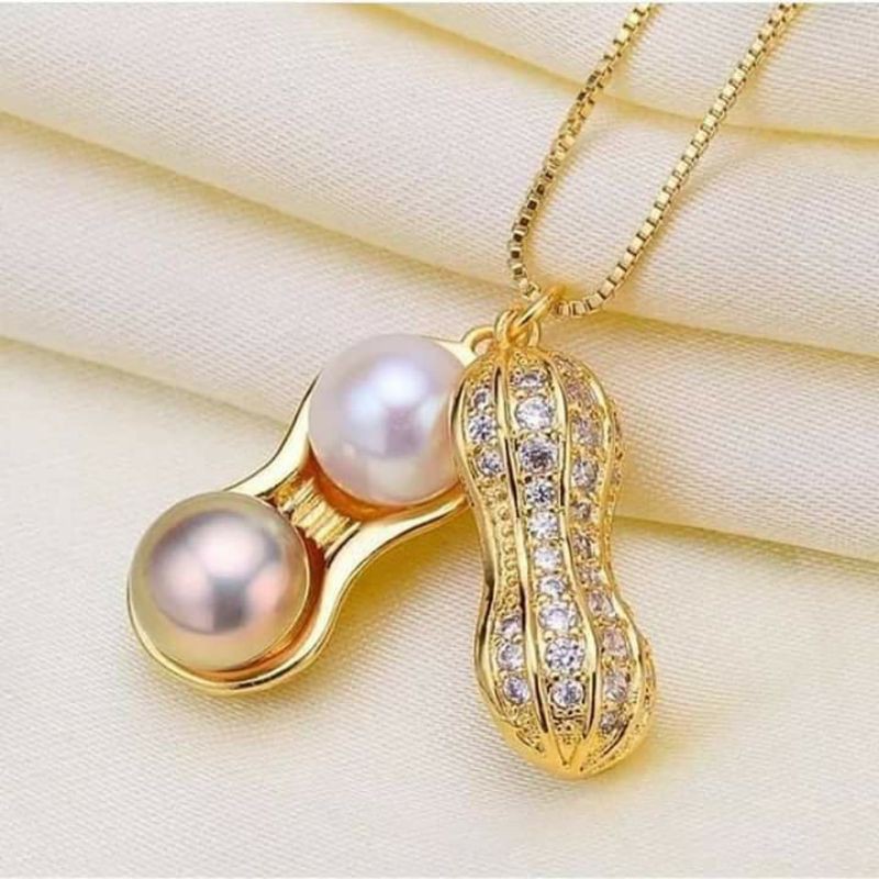 KALUNG MUTIARA LOMBOK KALUNG LIONTIN KACANG MUTIARA AIR TAWAR LOMBOK HADIAH VALENTIN