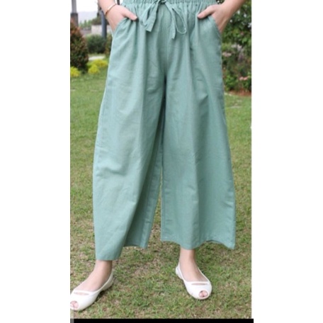 celana kulot linen highwaist