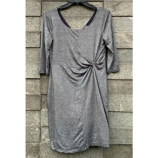 S oliver metallic grey&amp;black cocktail dress