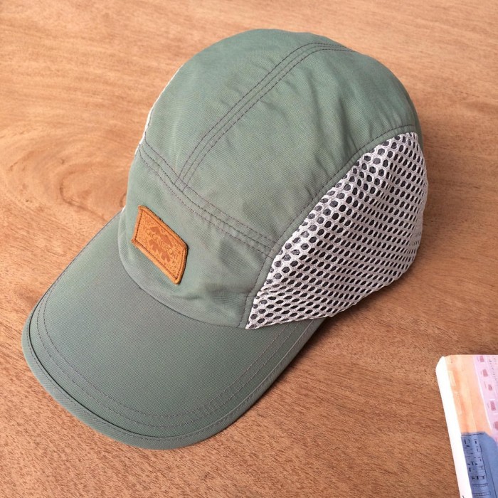 Topi 5 Panel Outdoor KOLON SPORT Original Hijau  Preloved Second Bekas