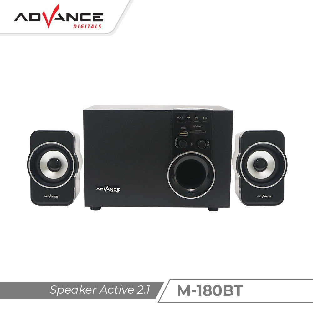 Speaker Advance M180BT Bluetoot - Multimedia Speaker with Subwoofer System With FM Radio | Garansi Resmi Advance