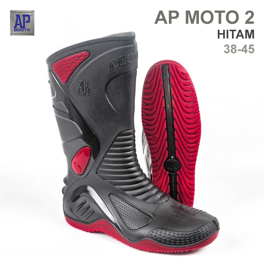 Ap Boots Moto Hitam 38-43 Boots karet original proyek perkebunan anti air