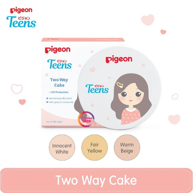 PIGEON Teens Two Way Cake + Uv Protection / Refill Bedak Padat 14 Gr