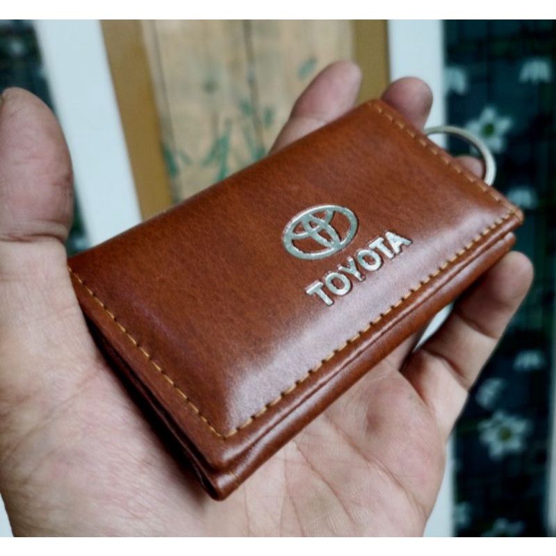 gantungan kunci mobil Toyota lipat 3 elegan dompet STNK mobil Toyota