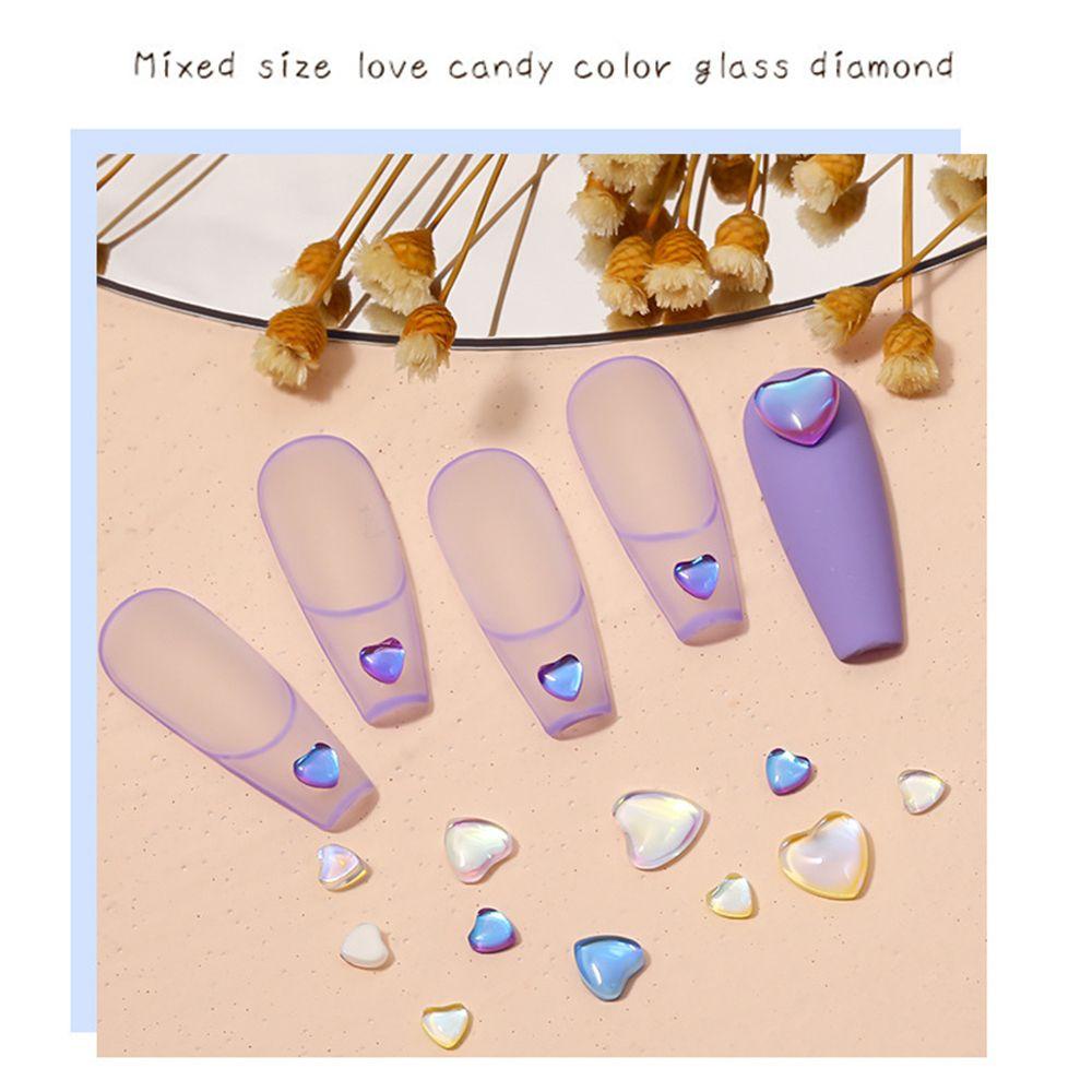 R-flower Nail Art Elegan Aurora Love Heart Colorful Perhiasan