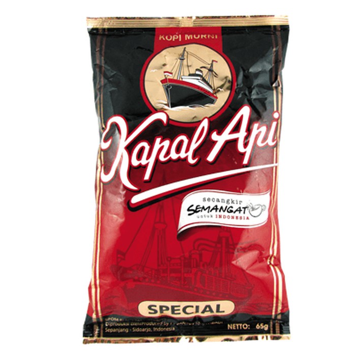 

Kopi Bubuk Hitam Kapal Api Special bag 65gr ( Tanpa Gula )