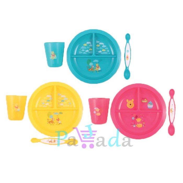Feeding Set Winnie The Pooh BPA FREE 1 set (piring ,Sendok dan Gelas)