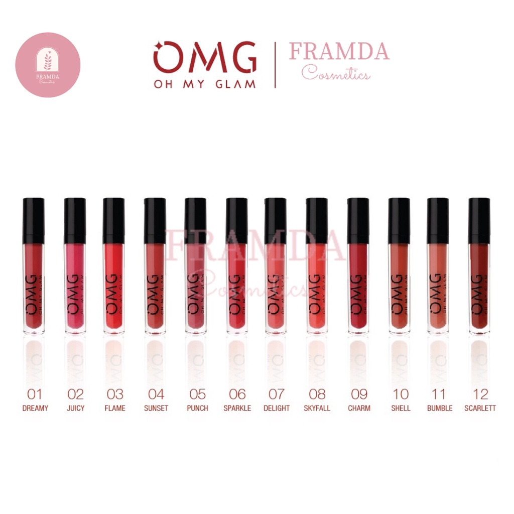 ❣️FRAMDA❣️OMG OH MY GLAM Matte Kiss Lip Cream 3.5g | lipstick lipstik lipcream