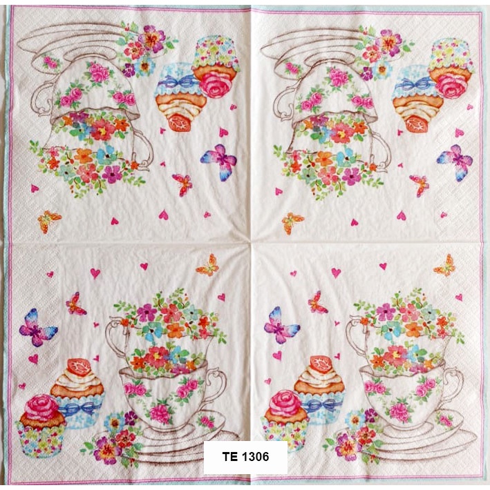 Tisu  Napkin Kerajinan  Decoupage Eropa  33X33 CM TE 1306 TTS