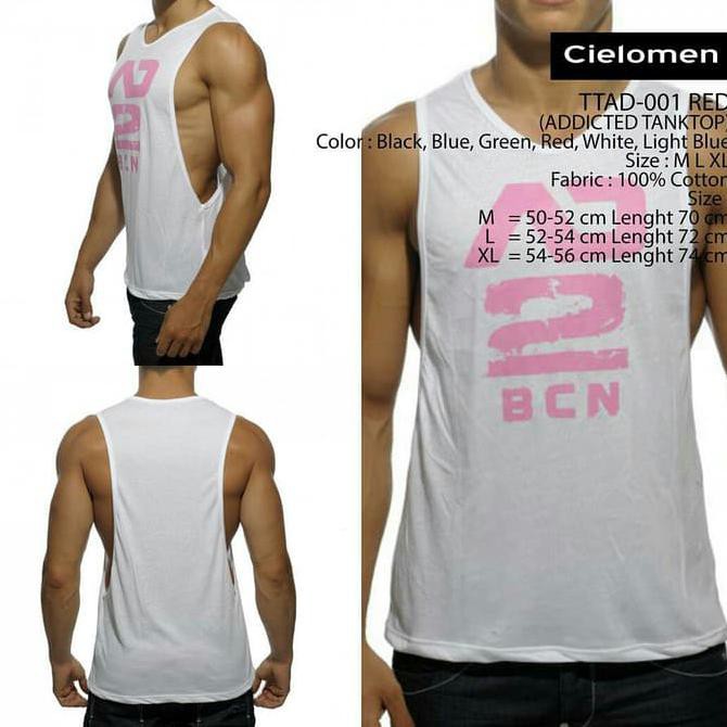 wy5i addicted ttad-001 tanktop kaos oblong singlet gym fitness olahraga jog 3qjb