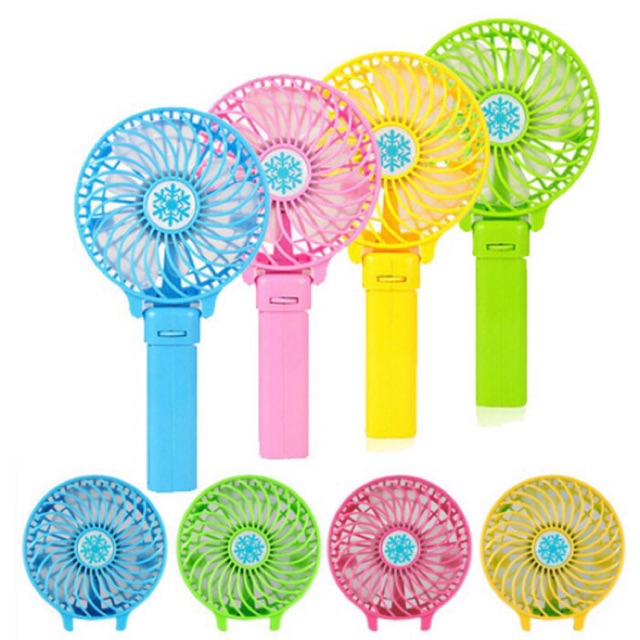 Mini Hand Fan / Kipas Angin Genggam Tangan Portable Rechargable + light