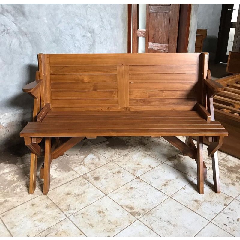 KURSI MAGIC OUTDOOR JATI/KURSI GARDEN BANGKU LIPAT FURNITURE JEPARA-1