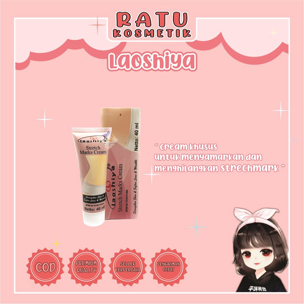 ❤ RATU ❤ Laoshiya Stretch Mark Cream | Laosiya Krim Penghilang Stretchmark (✔️BPOM)