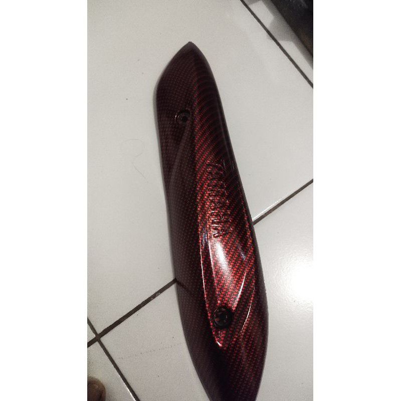 tameng knalpot carbon tameng twotone mio fino beat