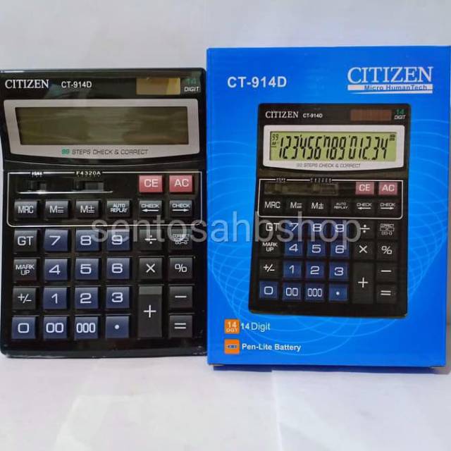 

Kalkulator Citizen CT-914D 14 Digit .Kalkulator Citizen 14 Digit