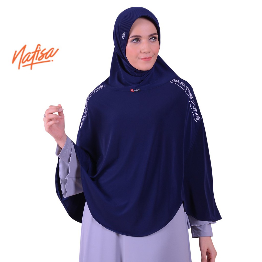 Nafisa Monika | Jilbab Instan Syar'i Bordir | Hijab Bergo Jumbo | Khimar Syar'i