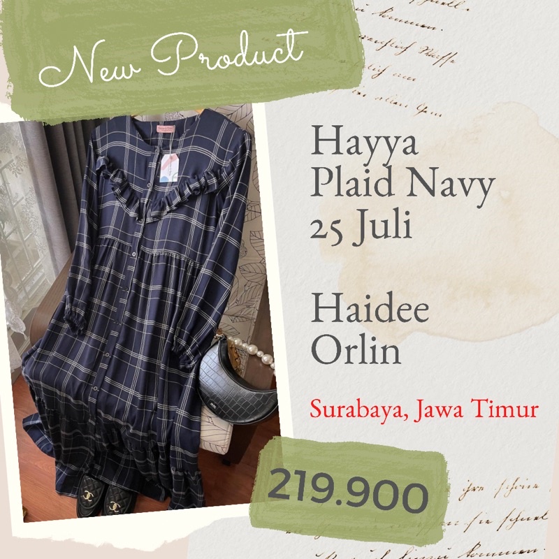 [New] HAYYA PLAID NAVY HAIDEEORLIN HAIDEE ORLIN