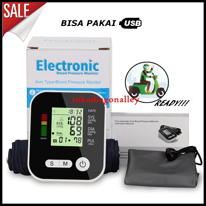 TENSIMETER DIGITAL USB PENGUKUR TEKANAN DARAH TENSI BLOOD PRESSURE RAK-283