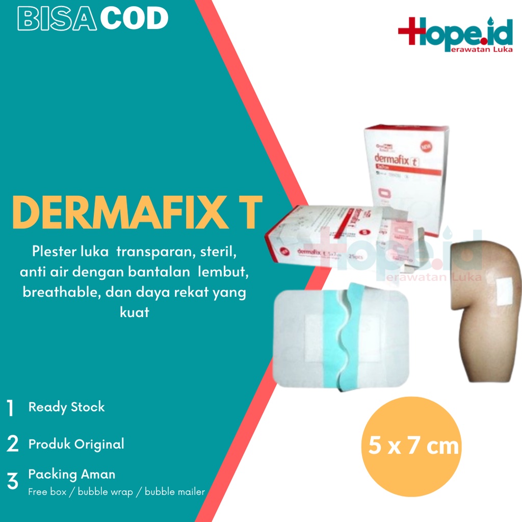 Plester Luka Transparant Anti Air | Dermafix 5x7 cm