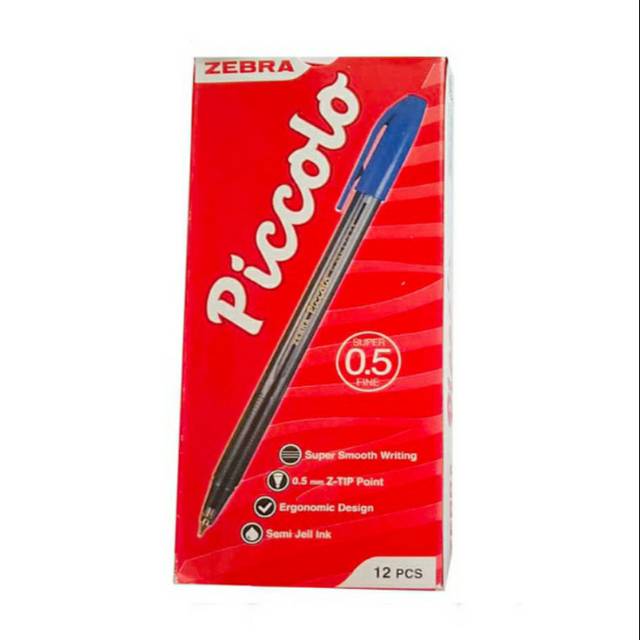 

Zebra Piccolo Semi Gel 0.5Mm Blue Set 12