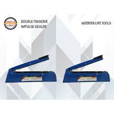 Mesin Pres Plastik / Impluse Sealer Double Thunder 20 Cm Body Plastik