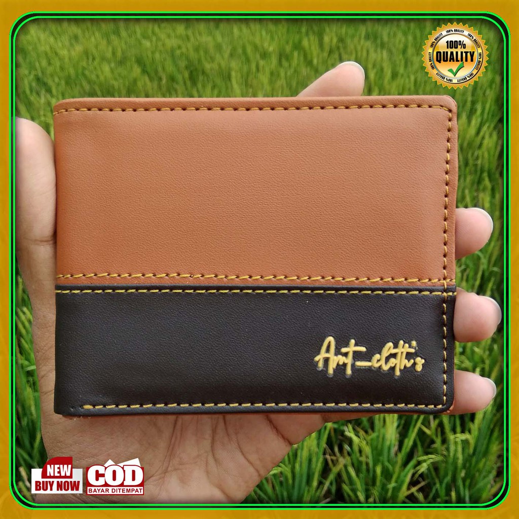 Dompet Kulit sintetik Pria Model Pendek terbaru Best Seller COD