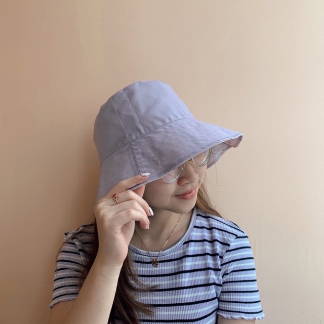 NOTTE - Reversible Bucket Hat Lilac Flower