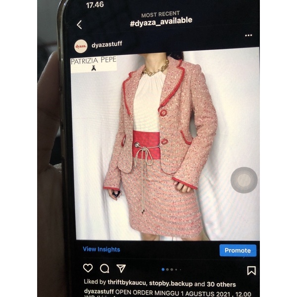 patrizia pepe pink blazer