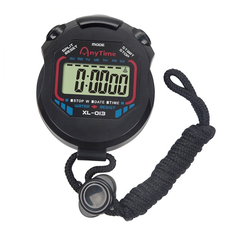 Classic Digital Professional Handheld LCD Chronograph Sports Stopwatch Timer Stop Watch with string OW