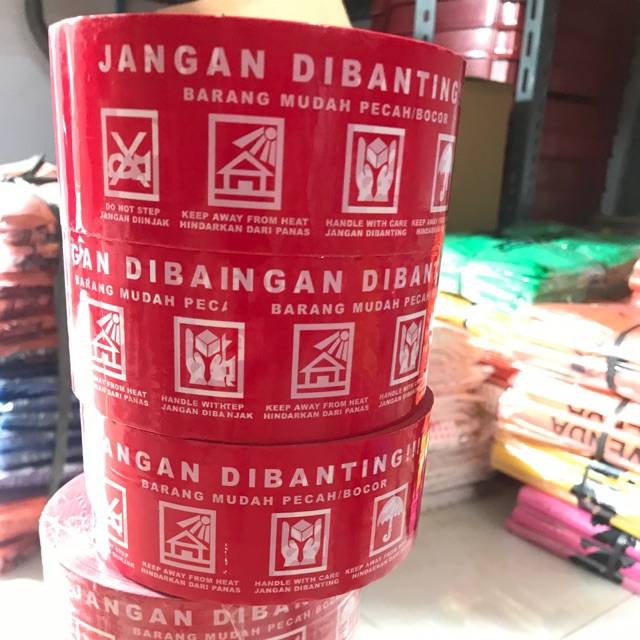 Lakban fragile merah daimaru 100m