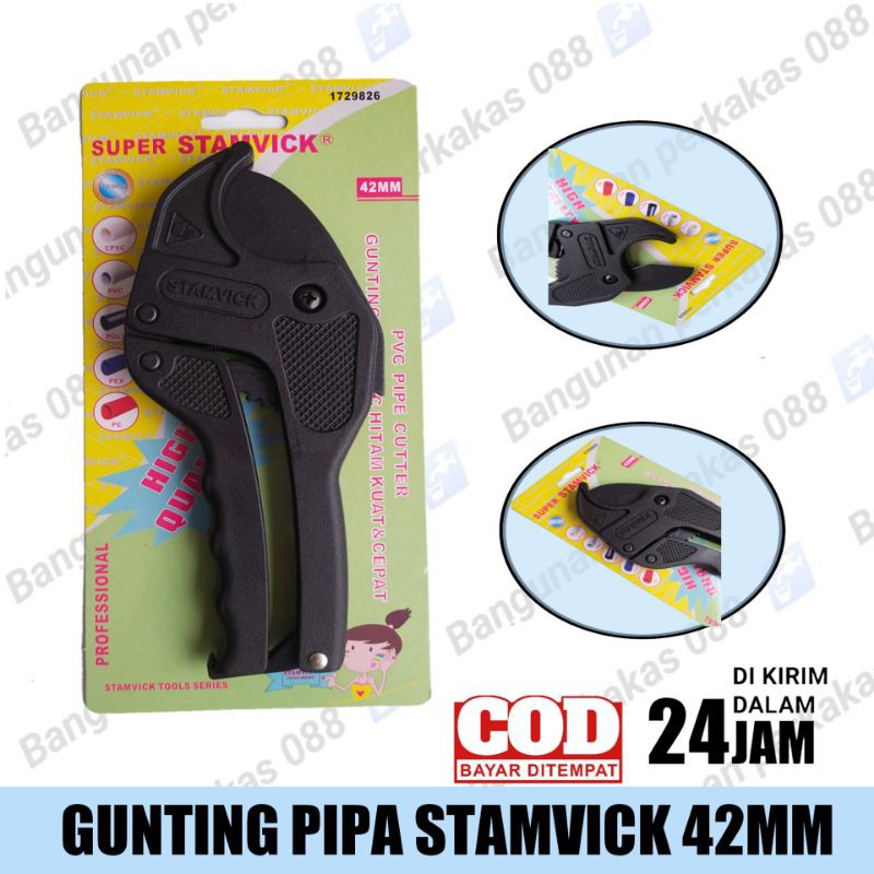 STAMVICK-CAMEL GUNTING PIPA PVC 42MM / PIPE CUTTER TANG PEMOTONG PIPA PARALON PVC 42MM