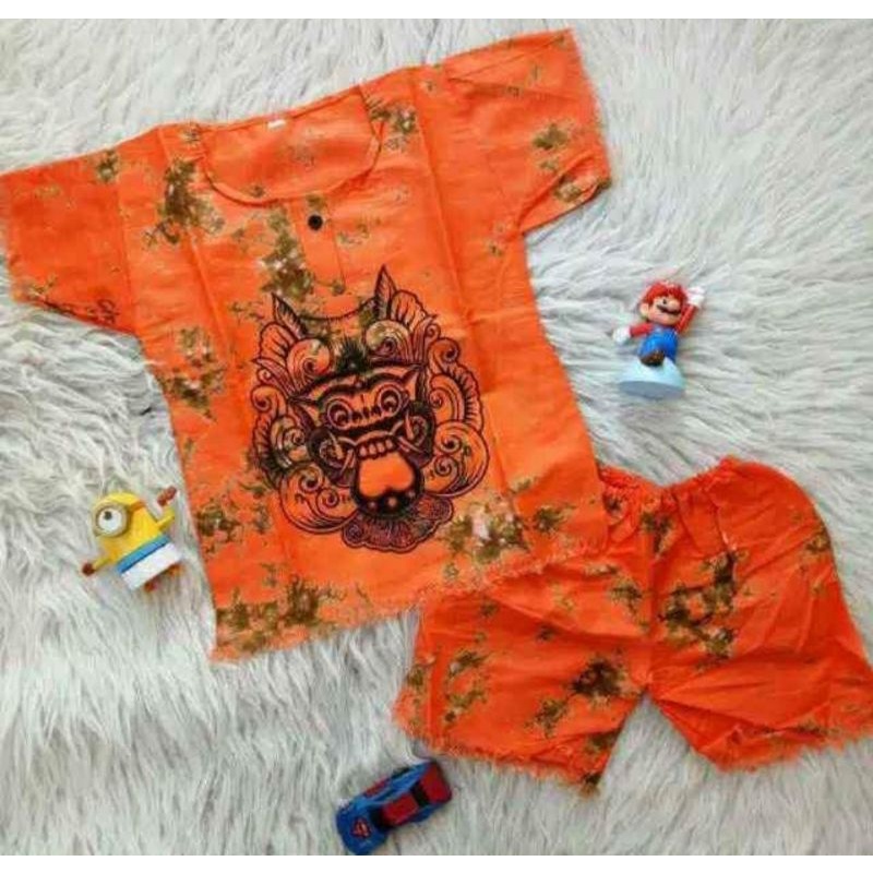 Setelan Baju Barong Balli Anak Laki laki dan Perempuan Usia 1-8 tahun / Baju Bali Anak / Baju Barong Anak / Baju Bali Anak Laki laki / Baju Bali Anak Perempuan / Kaos Barong Anak / Setelan Barong Anak / Setelan Anak Perempuan / Baju Barong Bali Anak