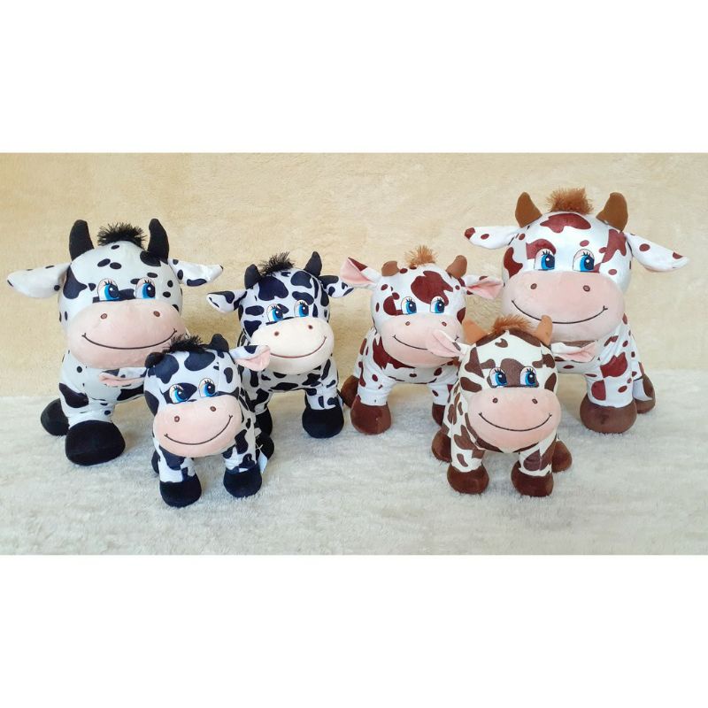 Boneka sapi printing bahan halus