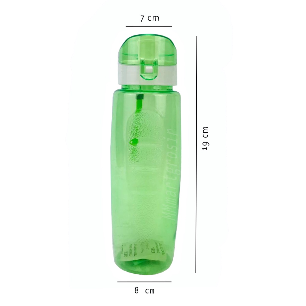 Botol minum / botol plastik / Botol minum + saringan / Warna hijau / 600ml