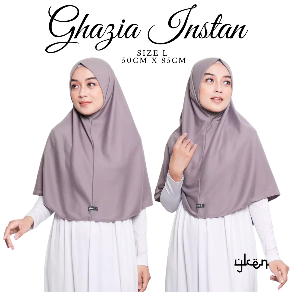 Hijab Najwa Ghazia Instan Tanpa Pet Bahan Kaos TC Premium Size L