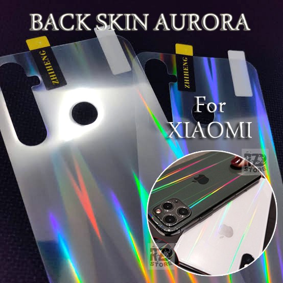 BACK SKIN AURORA FOR XIAOMI REDMI 8 8A 9A 9i NOTE 4 4X 5 7 8 9 9C 9T POWER 10 10A PRO Mi POCO F3 M3 