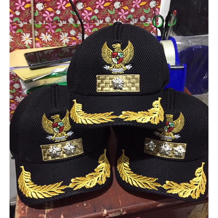 topi lurah jaring/topi kades double mes/topi jaring kades/lurah/topi pilkep lurah