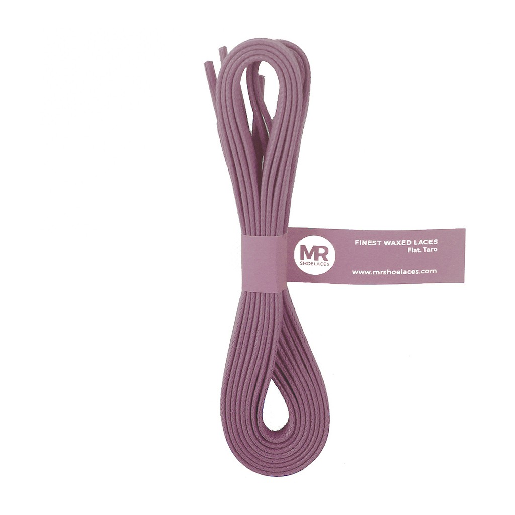 MR Shoelaces FT49 Taro - Tali Sepatu Lilin 6-7mm Gepeng Flat Pipih (Waxed Laces) 90cm 100cm 120cm 150cm 200cm - untuk Sneakers - Premium Shoelace